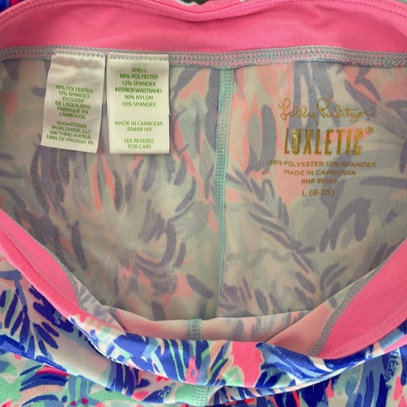 Lilly Pulitzer luxetic leggings l large 10 12 - Picture 2 of 3